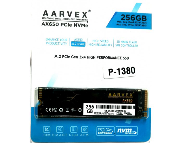 AARVEX SSD 256GB NVME (AX650)